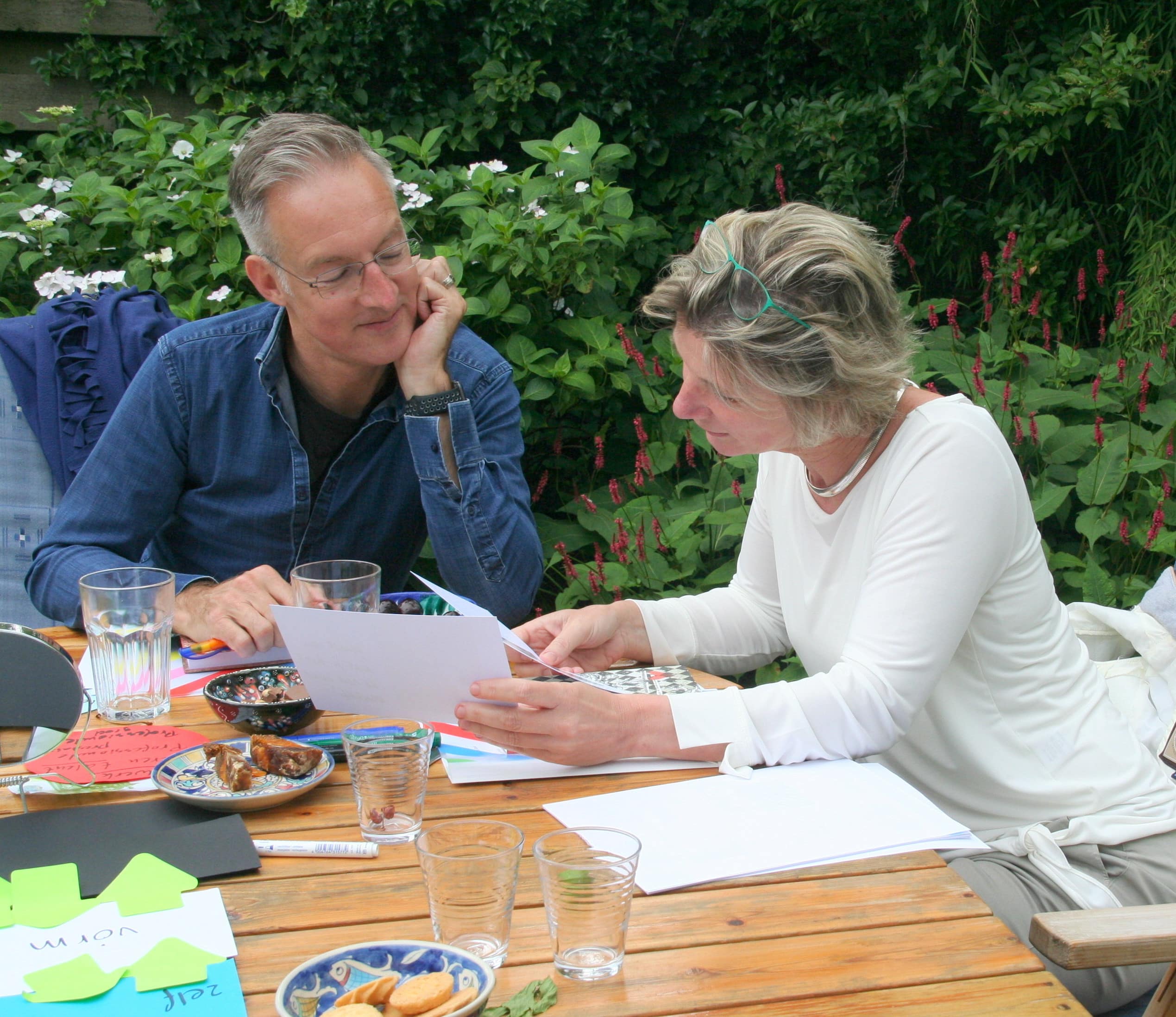 Tuintafel talent deelnemers